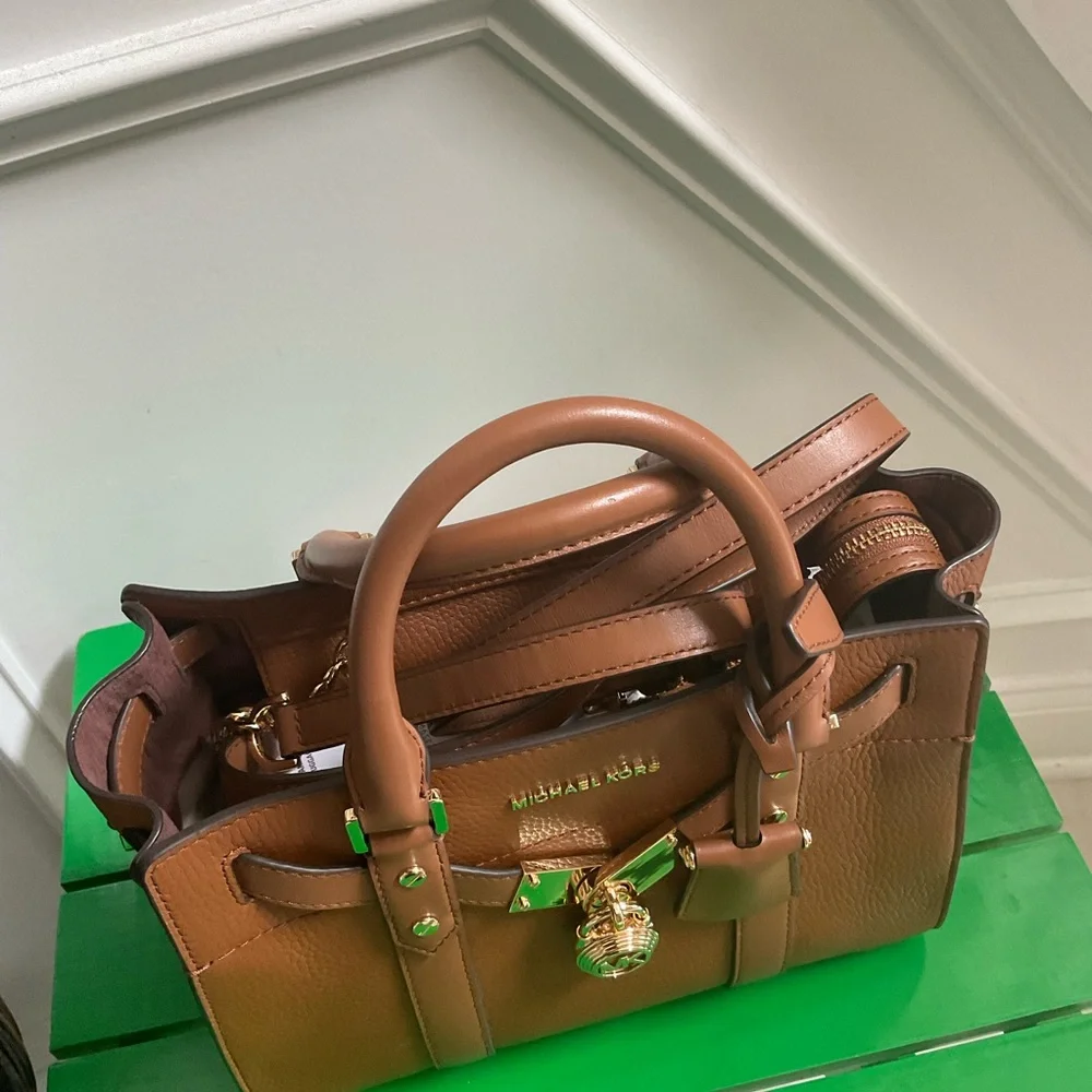 Michael Michael Kors Nouveau Hamilton Brown Satchel